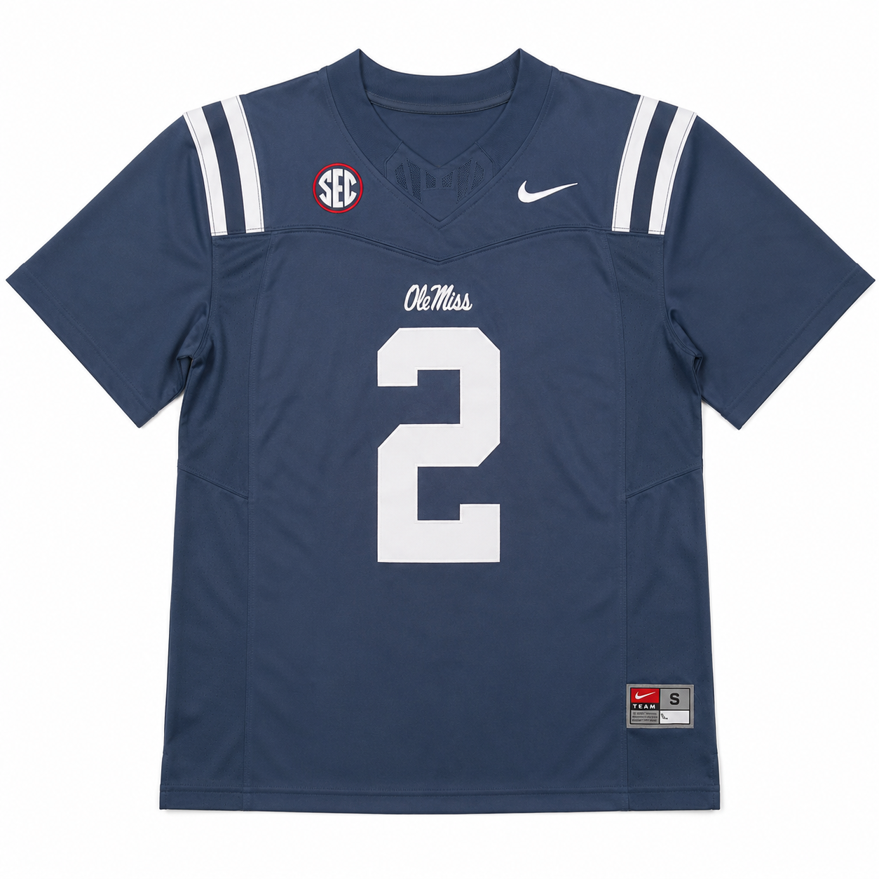 ole miss rebels Football College Jersey Navy