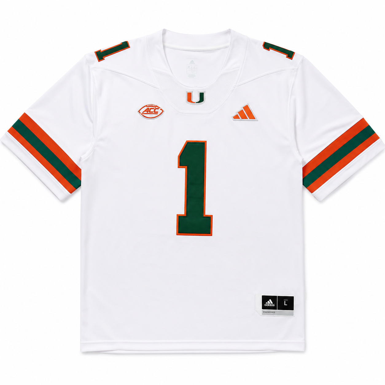 Miami Hurricanes Football College Jersey Blanca