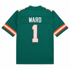 Miami Hurricanes Football College Jersey Aqua