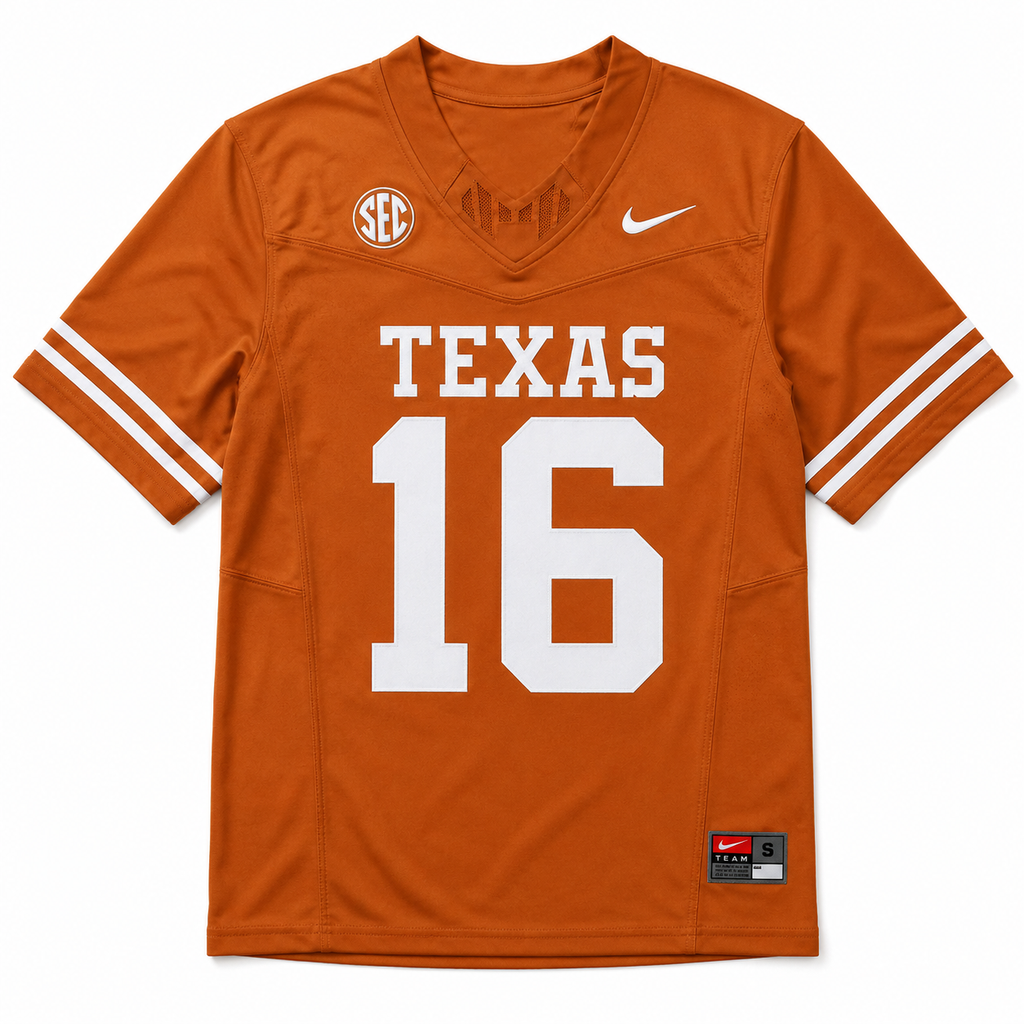 Texas Longhorns Football College Jersey Naranja