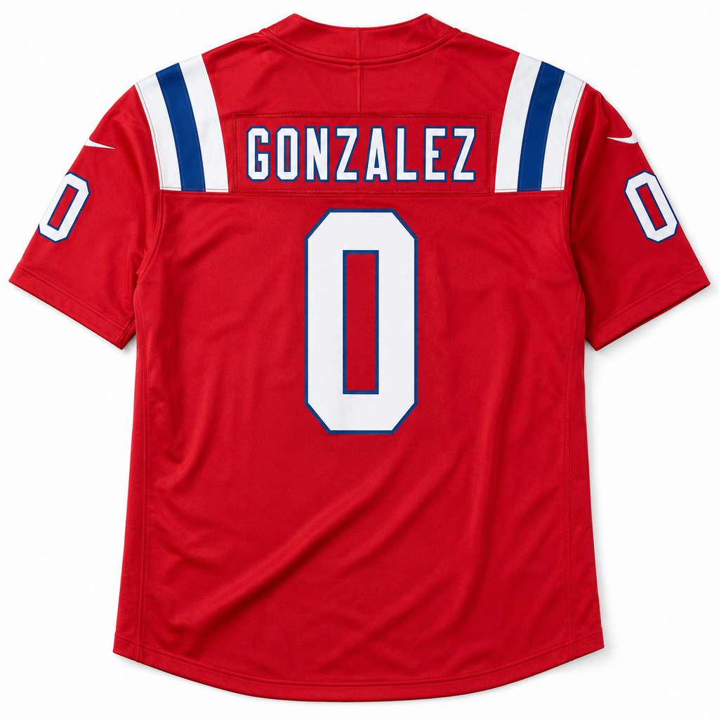 New England Patriots Jersey Roja