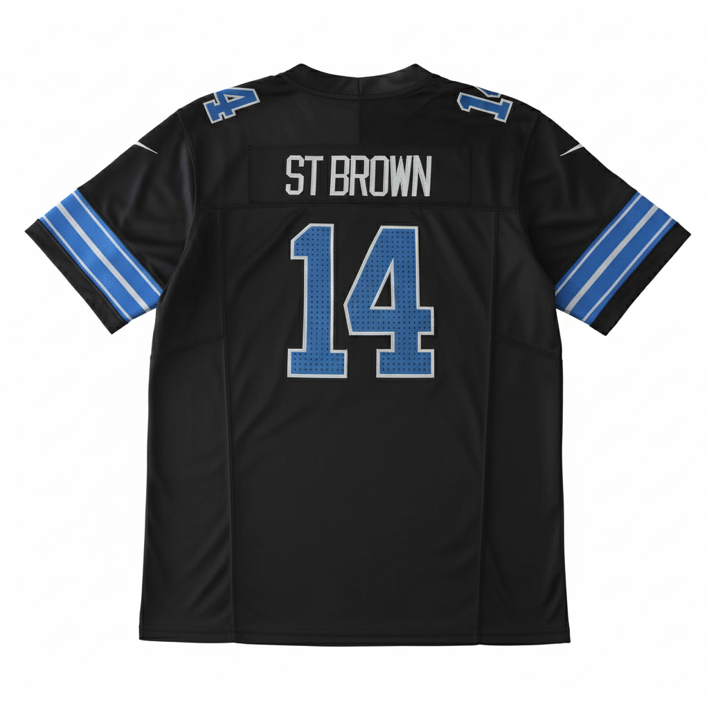 Detroit Lions Jersey Negra